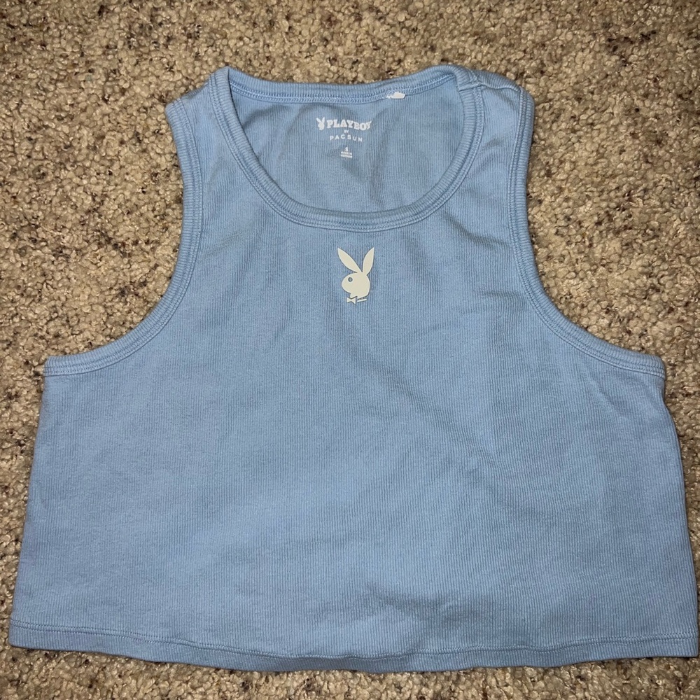 playboy by pacsun one size tank top baby blue
